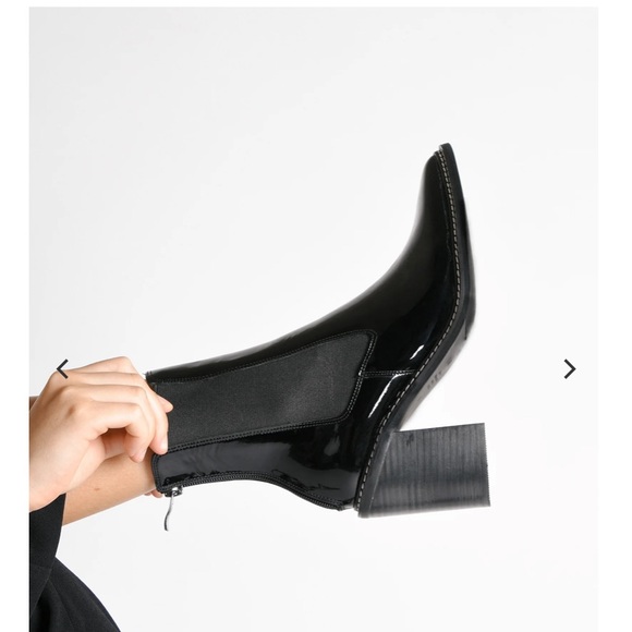 Jo mercer luxe black patent ankle boots size 39 - Picture 5 of 13